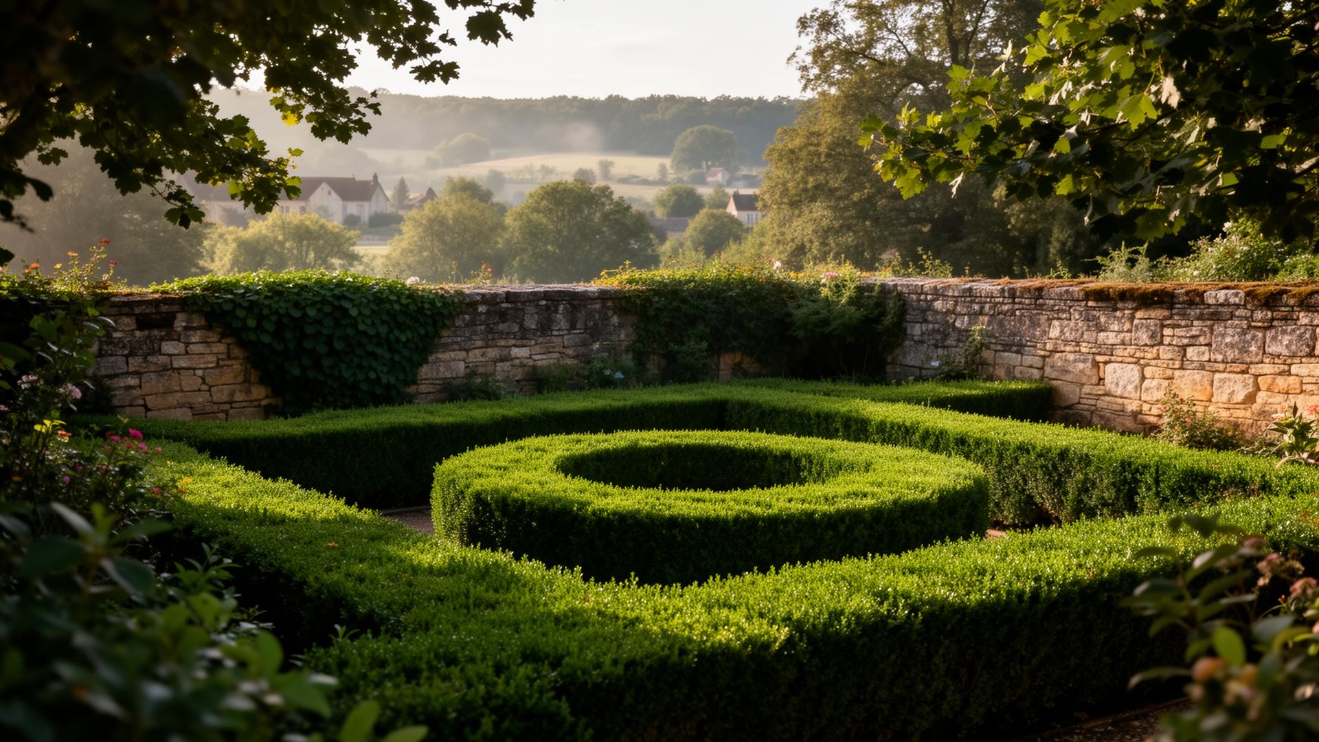 Jardin paysager, bandeau d'accueil